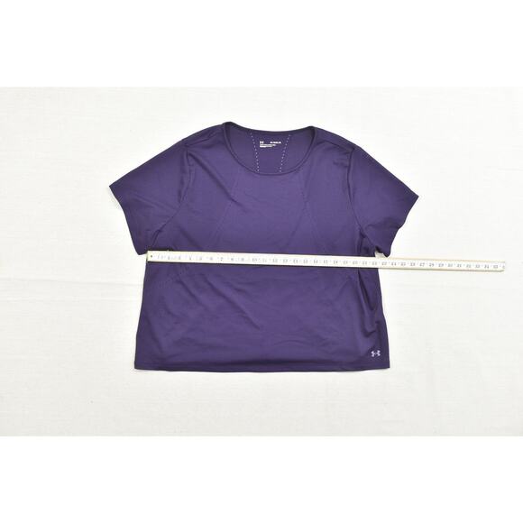Under Armour Women's Purple Fitted Active T-Shirt Plus Size 2X - Picture 2 of 8